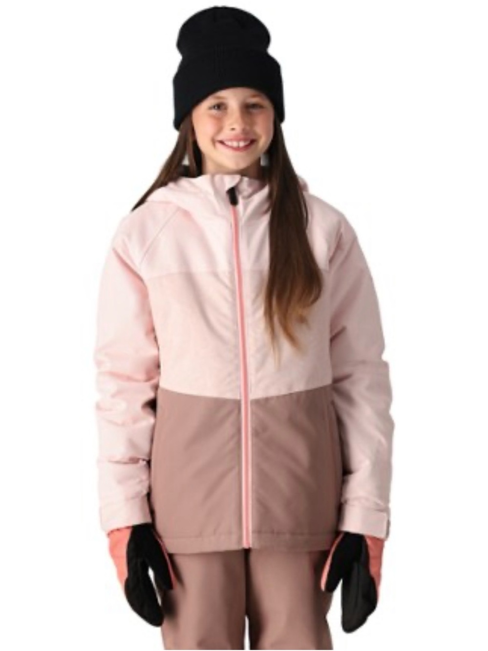 NWT Athena Pink Pearl Colorblock Girl's Insulated Jacket - size M